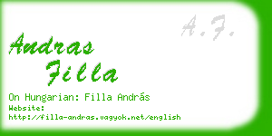 andras filla business card